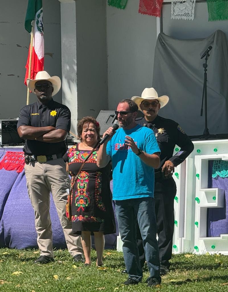 Dan Evans at a Día de los Muertos community celebration